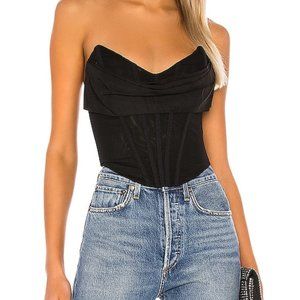 NBD | NWT Hailee Bustier Corset Mesh Top in Black Size S